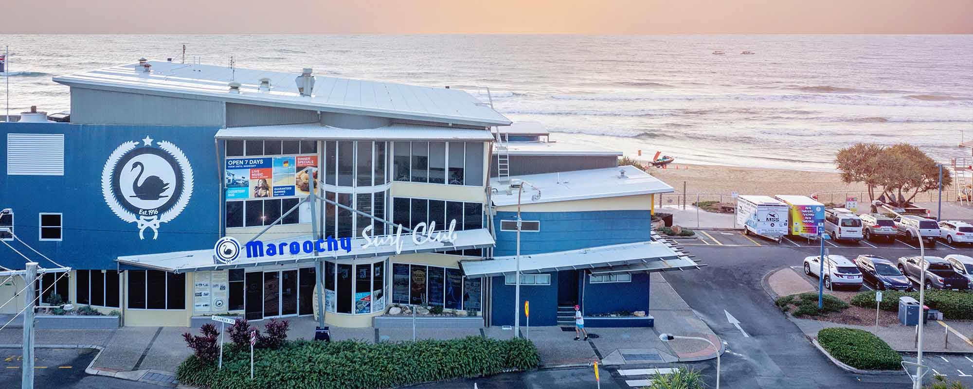 sunrise over maroochy surf club, sunshine coast